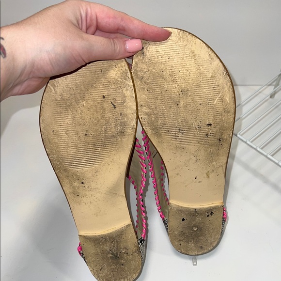 Shoe Dazzle Women's Sandals with Pink and Brown Accents - Picture 5 of 5